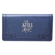 Checkbook Wallet Navy Be Still Ps. 46:10