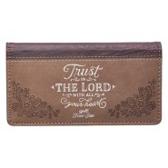 Checkbook Wallet Brown Two-tone Trust In The Lord Prov. 3:5-6