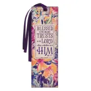 Blessed Is The One Faux Leather Bookmark - Jeremiah 17:7