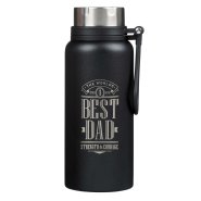 Water Bottle SS Black Best Dad Joshua 1:9