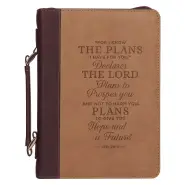 Medium Bible Cover Classic Two-tone Plans Jer. 29:11