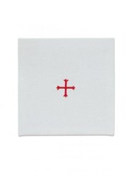 6" x 6" Chalice Pall Red Cross Design