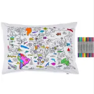 Colour Your Own World Map Pillowcase - Colour in and Learn