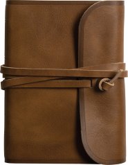 ESV Large Print Compact Bible, Red Letter (Natural Leather, Brown, Flap with Strap)