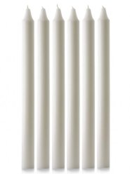 15" x 1 1/8" Advent Candle Set - White - Pack of 6 (over-dipped)