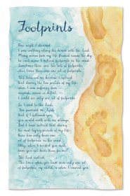 Footprints Tea Towel