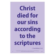 Waterproof Scripture Poster: 1Co. 15.3