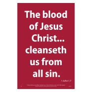 Waterproof Scripture Poster: 1Jn. 1.7