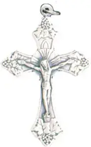 1 3/4" Metal Crucifix