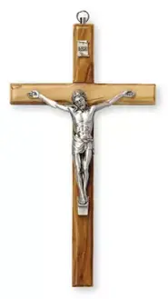 8 Inch Olive Wood Crucifix