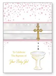 Card/On Your Baptism-Girl/3 Dimensional