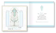 Baby Boy Baptism Card - Single