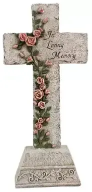 13 3/4" Resin Standing Grave Cross