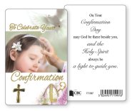 Girl's Confirmation Prayer Card