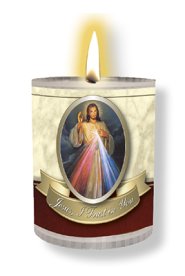 Divine Mercy 24 Hour Votive Candle - Pack of 4