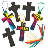 Scratch Art Crosses - Pack of 12