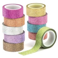 Glitter Washi Tape - Pack of 10