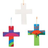 Cross Ceramic Decorations - Pack of 5