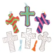 Cross Suncatcher Decorations - Pack of 10