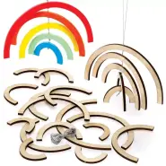 Rainbow Wooden Spiral Decoration Kits -  Pack of 4