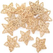 Natural Rattan Stars - Pack of 15