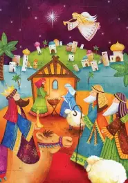 Shepherds Nativity Scene A4 Advent Calendar