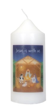 Jesus is With Us Christmas Candle