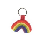 Handmade Felt Fairtrade Rainbow Keyring