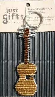 Beaded Guitar Keyring