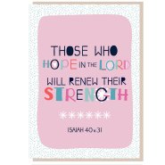 Those who hope in the Lord Greetings Card