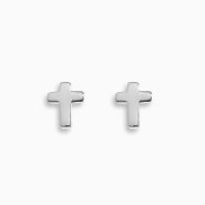 Silver Cross Earrings