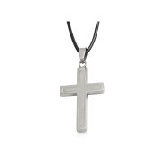 Urban' Cross Pendant on Leather Cord