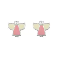 Sterling Silver Enamelled Angel Earrings