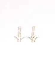 Sterling Silver  Angel Dropper Earrings