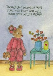 Get Well Soon Card Thoughtful Prayers Single card