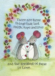 Wedding Card Faith, Hope And Love Single card