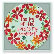 The Joy of the Lord - set of 4 ceramic coasters in gift box