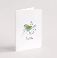 'Thank You' (Birds of Joy) A6 Greeting Card with bible verse inside