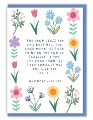 'The Lord Bless You' (Spring version) A6 Greeting Card