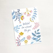 'Grateful for a Friend' (Blooms) Mini Card