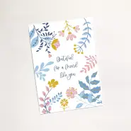 'Grateful for a Friend' (Blooms) Mini Card