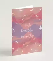 With Heartfelt Sympathy Greeting Card & Envelope