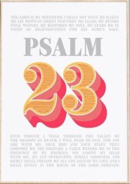 The Lord Is My Shepherd - Psalm 23 - A4 Print