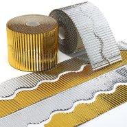 Gold & Silver Corrugated Borders