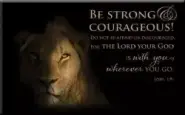 Magnet Lion Strong & Courageous Josh. 1:9