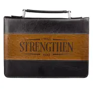 Large I Will Strengthen You Two-tone Bible Cover - Isaiah 41:10