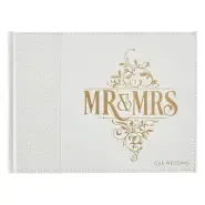 Guest Book White/Gold Mr. & Mrs. Our Wedding