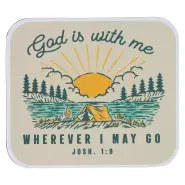 Magnet Cream Camping God is With Me Josh. 1:9