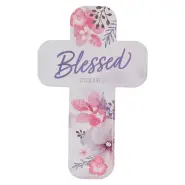 Purple Floral Blessed Eph. 1:3 (Pack Of 12) Cross Bookmarks