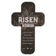 Bookmark-Cross-Stone He is Risen Matt. 28:6 (Pack Of 12)